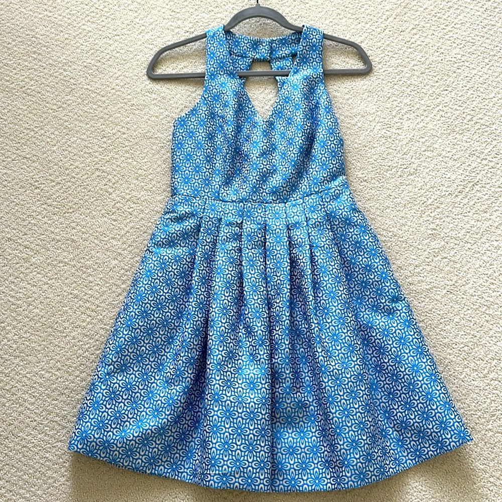 NWT Banana Republic Blue and White Halter Sundress
